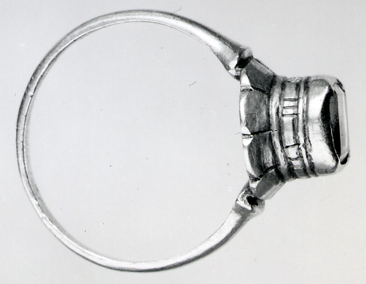 Finger Ring, Gold, glass paste, Frankish