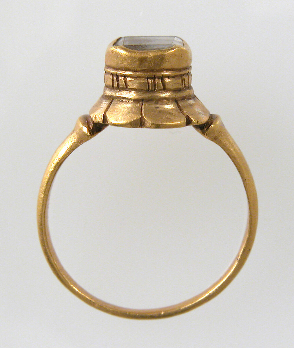 Finger Ring, Gold, glass paste, Frankish