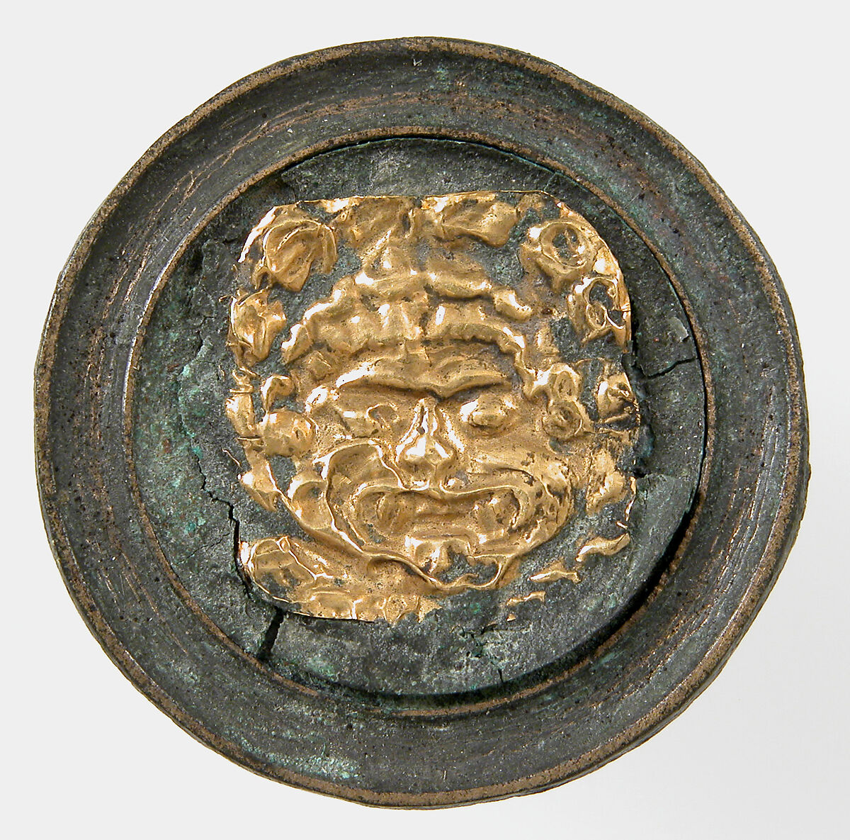 Bracteate, Gold on copper alloy, Roman 