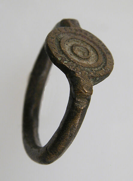 Finger Ring, Copper alloy, enamel or paint?, European 