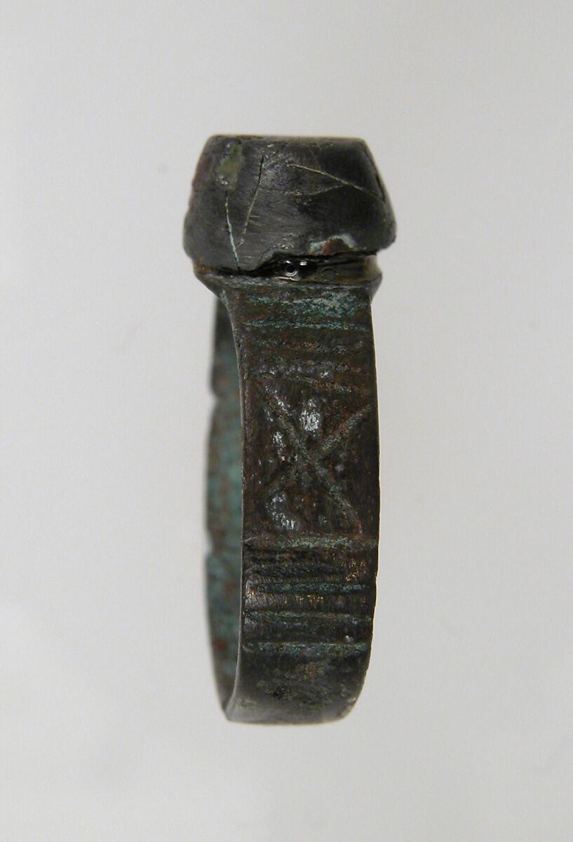 Finger Ring, Silvered Bronze, Frankish