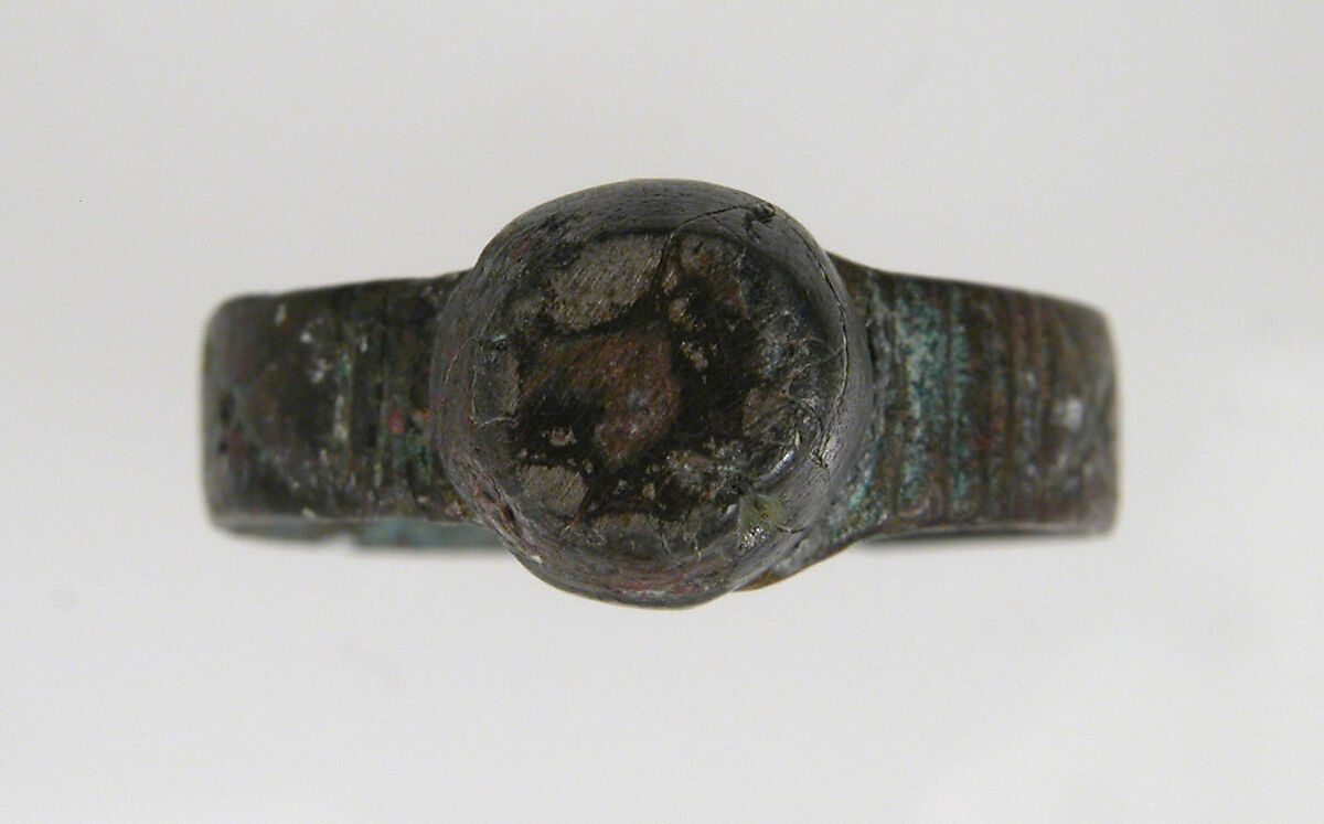 Finger Ring, Silvered Bronze, Frankish