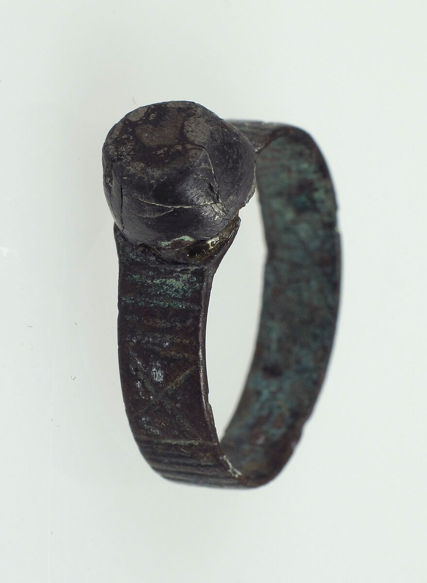 Finger Ring, Silvered Bronze, Frankish 