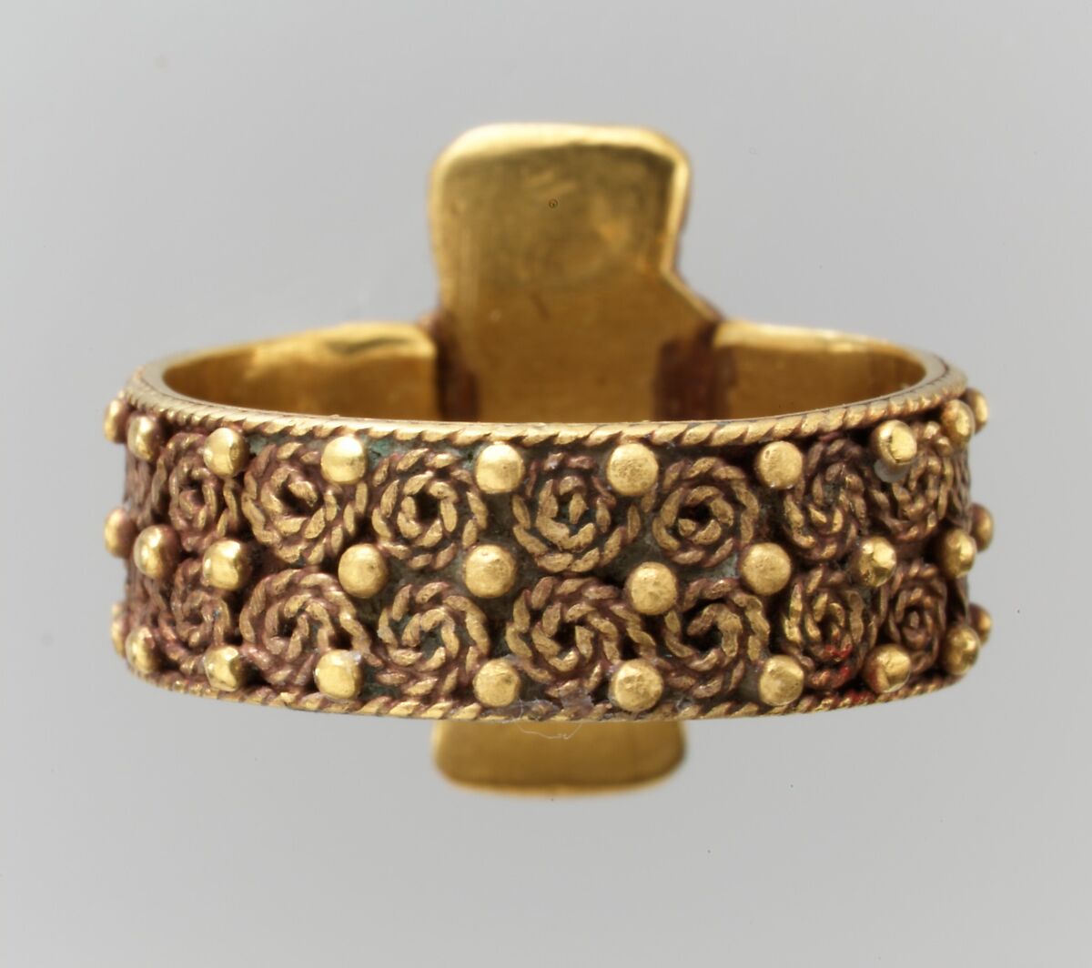Finger Ring with a Cross, Gold, Frankish