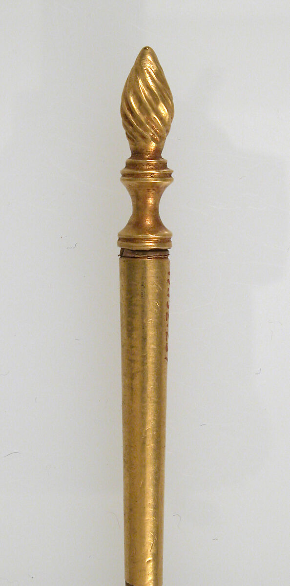 Hairpin, Gold plate over wood core, Frankish