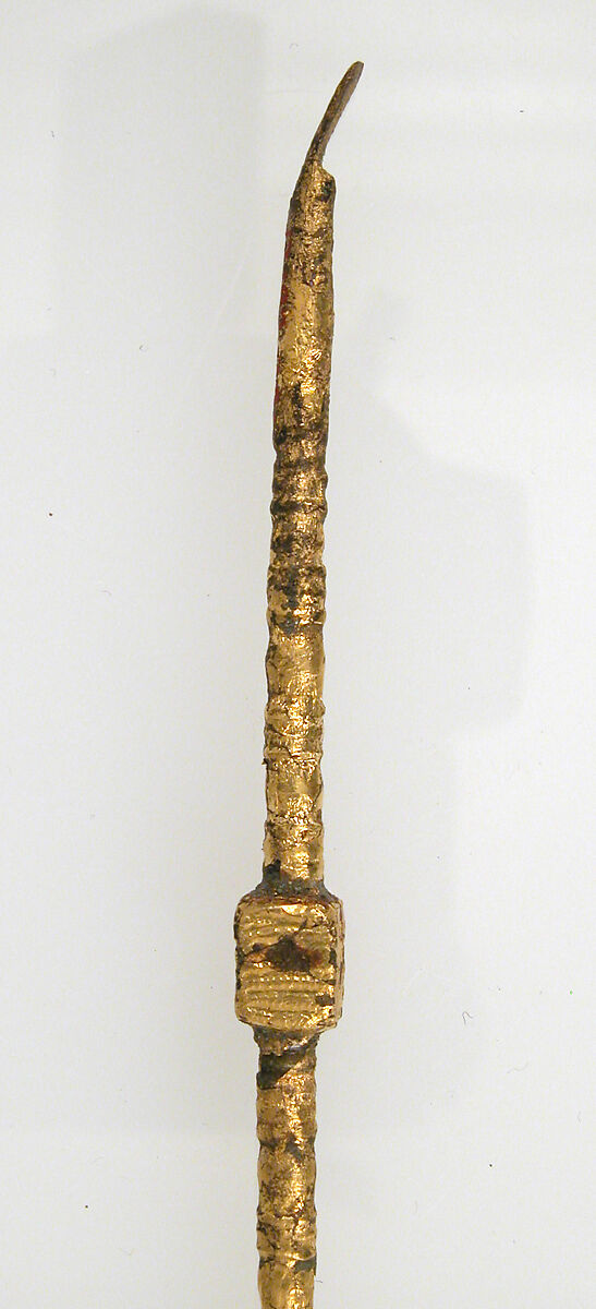 Hairpin, Gilded bronze, Frankish