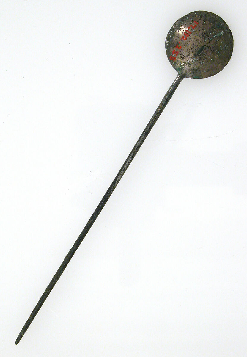 Spoon, Copper alloy, silvered, Late Roman