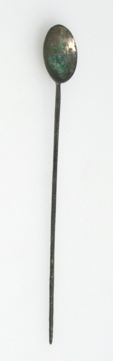 Spoon, Copper alloy, silvered, Late Roman