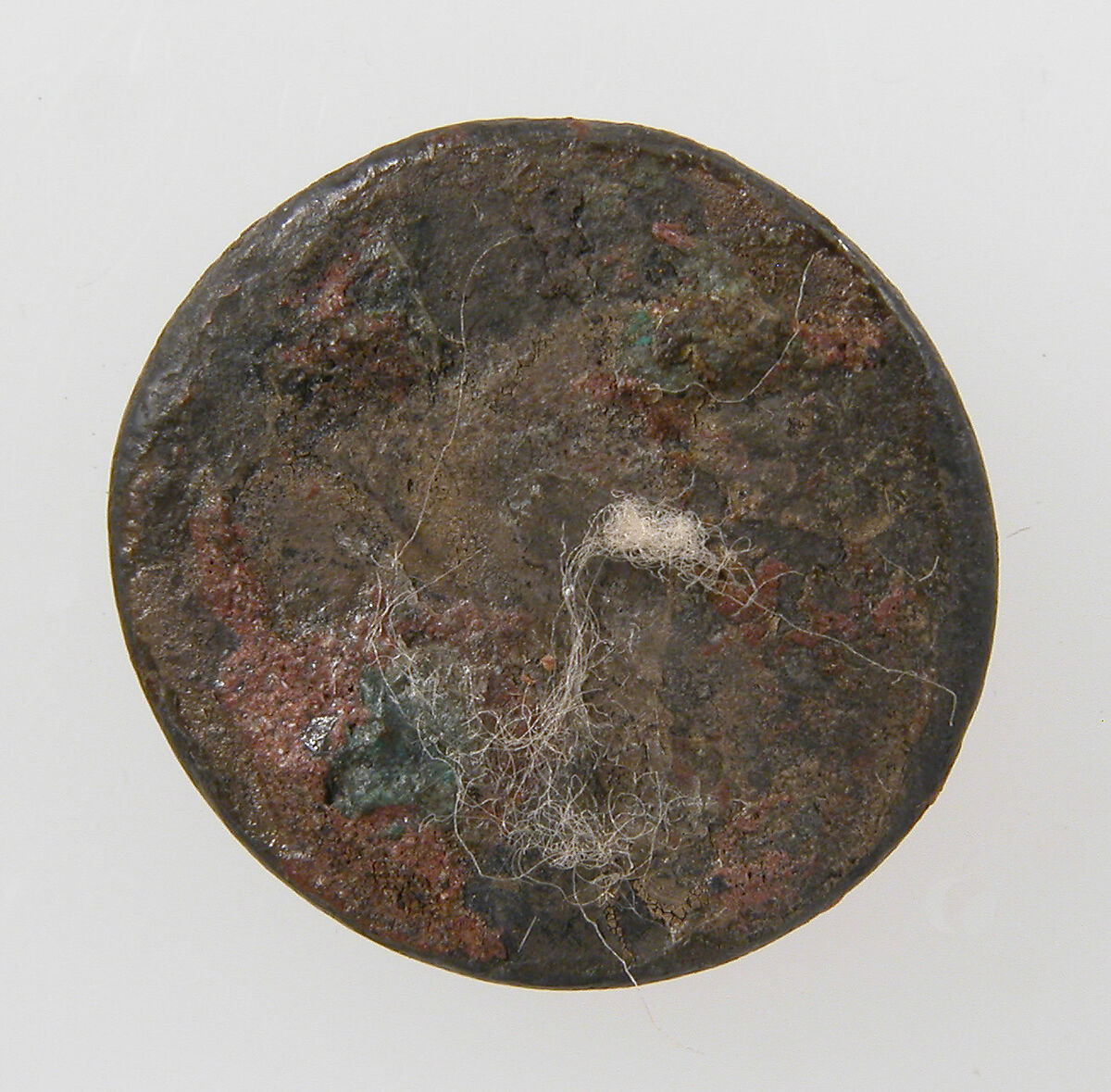 Disk Brooch, Silver, glass paste, Frankish
