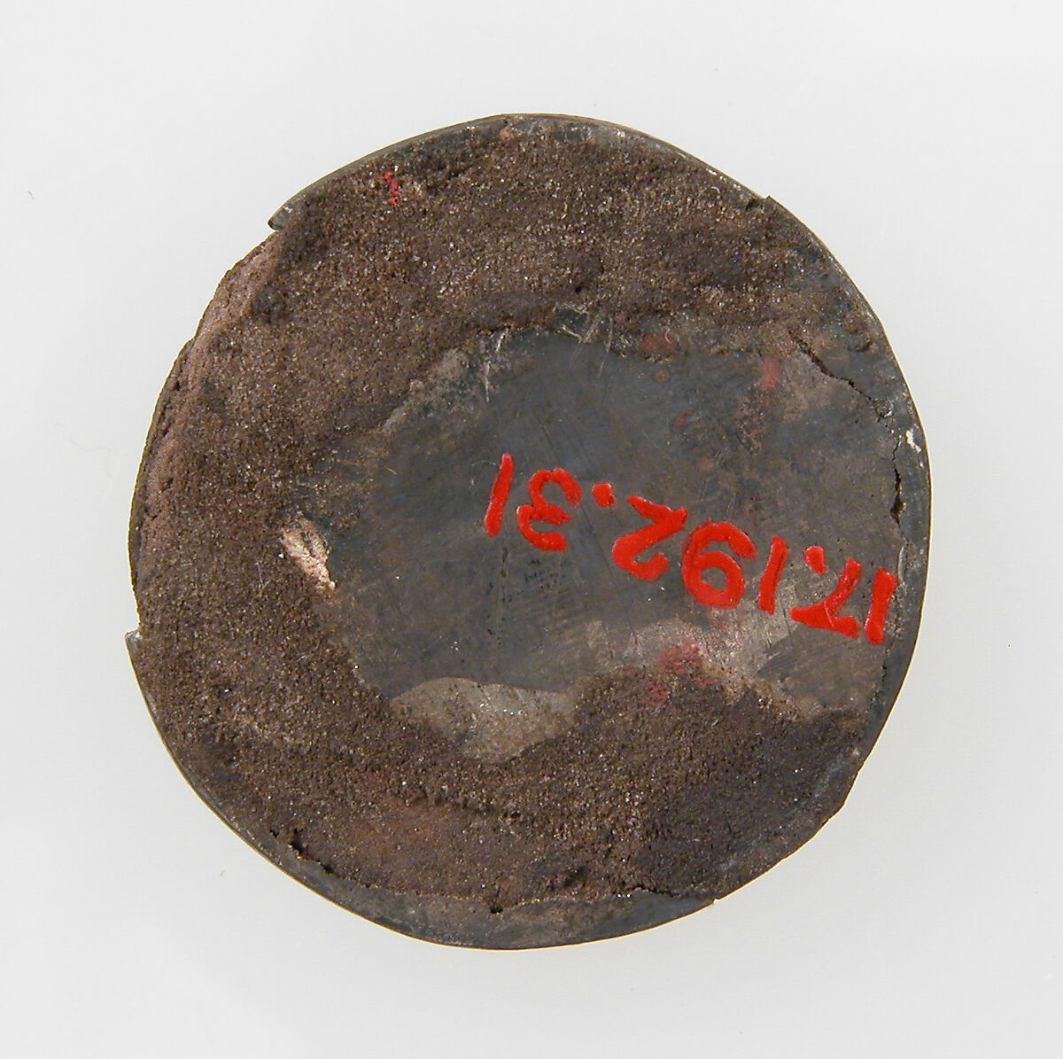 Disk Brooch, Silver on iron core, gilded silver, glass paste or garnets, Frankish