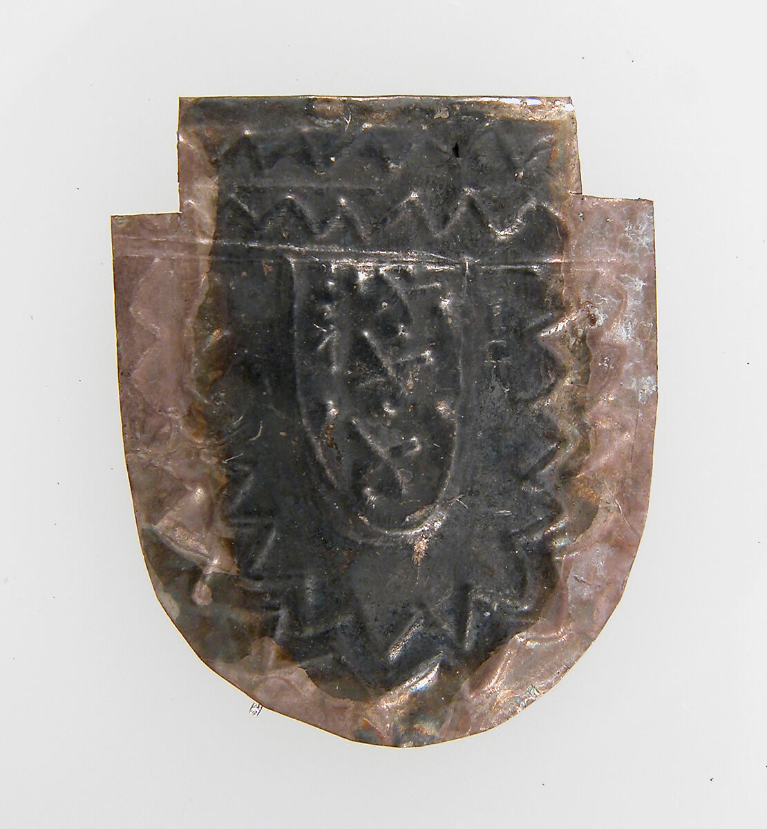 Dagger, Iron (dagger), copper alloy (ring), silver, Late Roman