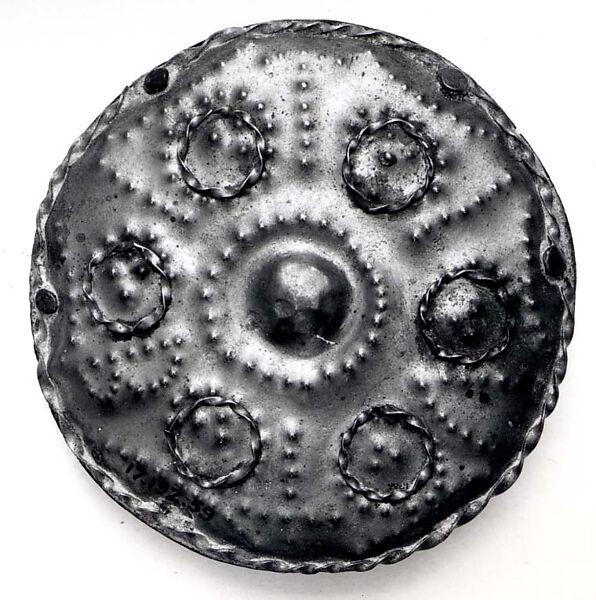 Disk Brooch, Copper alloy, with brass (?), Frankish