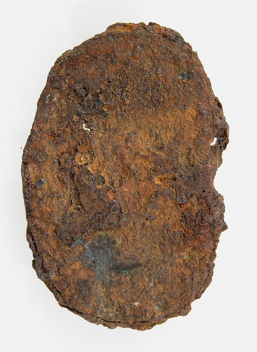 Buckle, Iron, gold foil, copper alloy rivets, Frankish