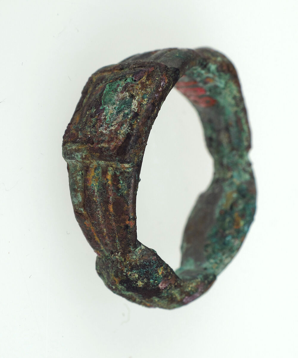 Finger Ring, Copper alloy, cast, "tinned" surface, Frankish