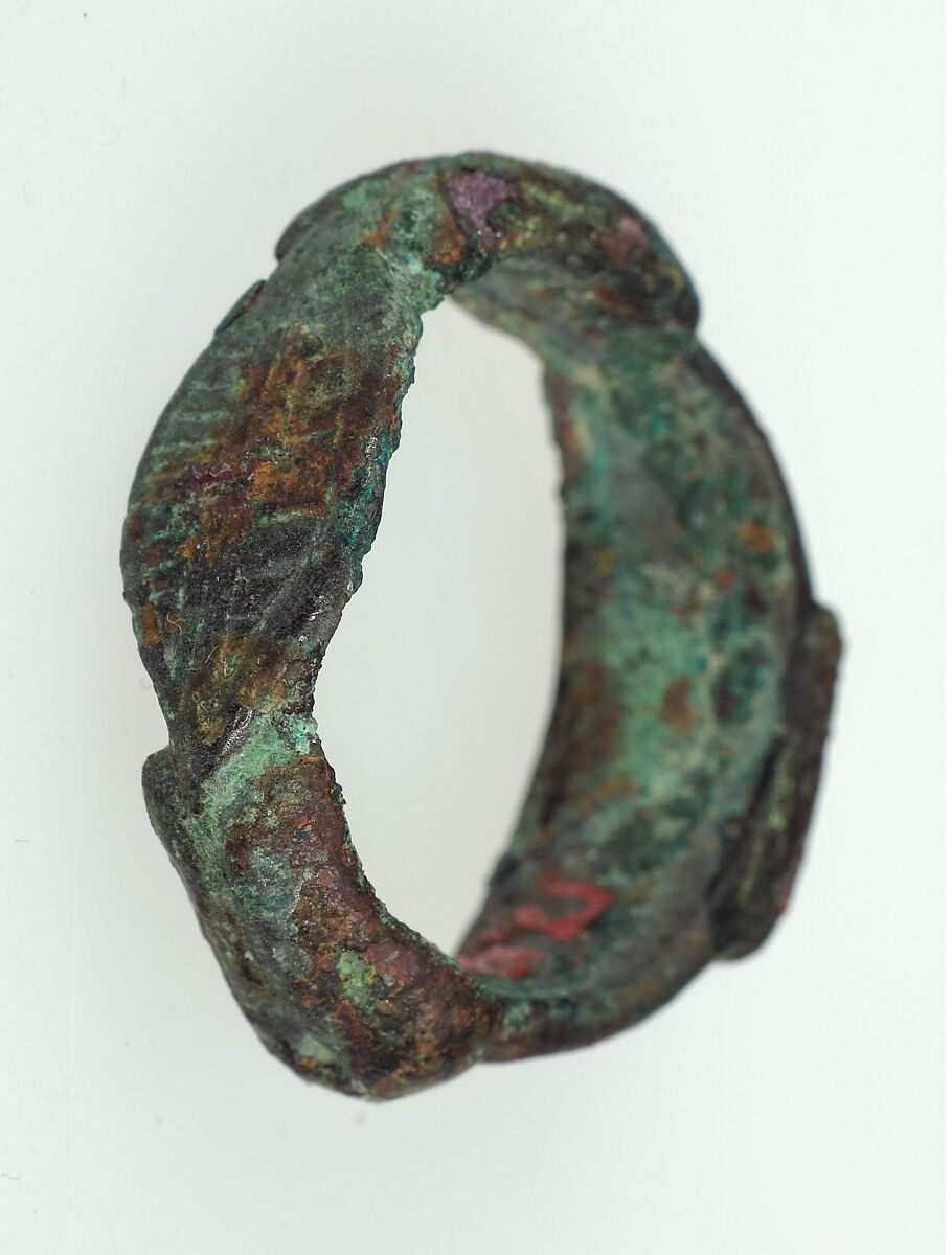 Finger Ring, Copper alloy, cast, "tinned" surface, Frankish