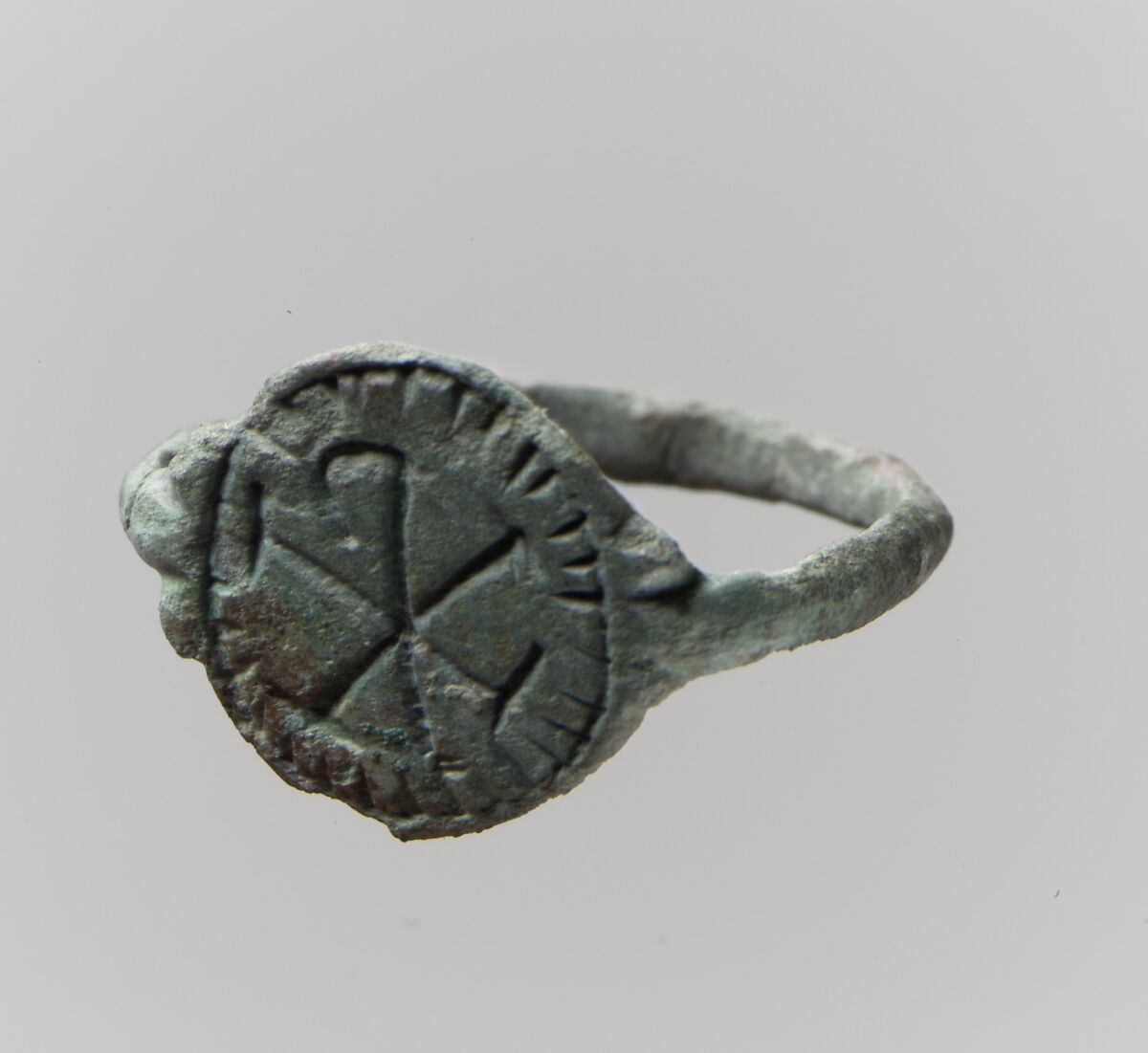 Signet Ring, Copper alloy, Frankish 