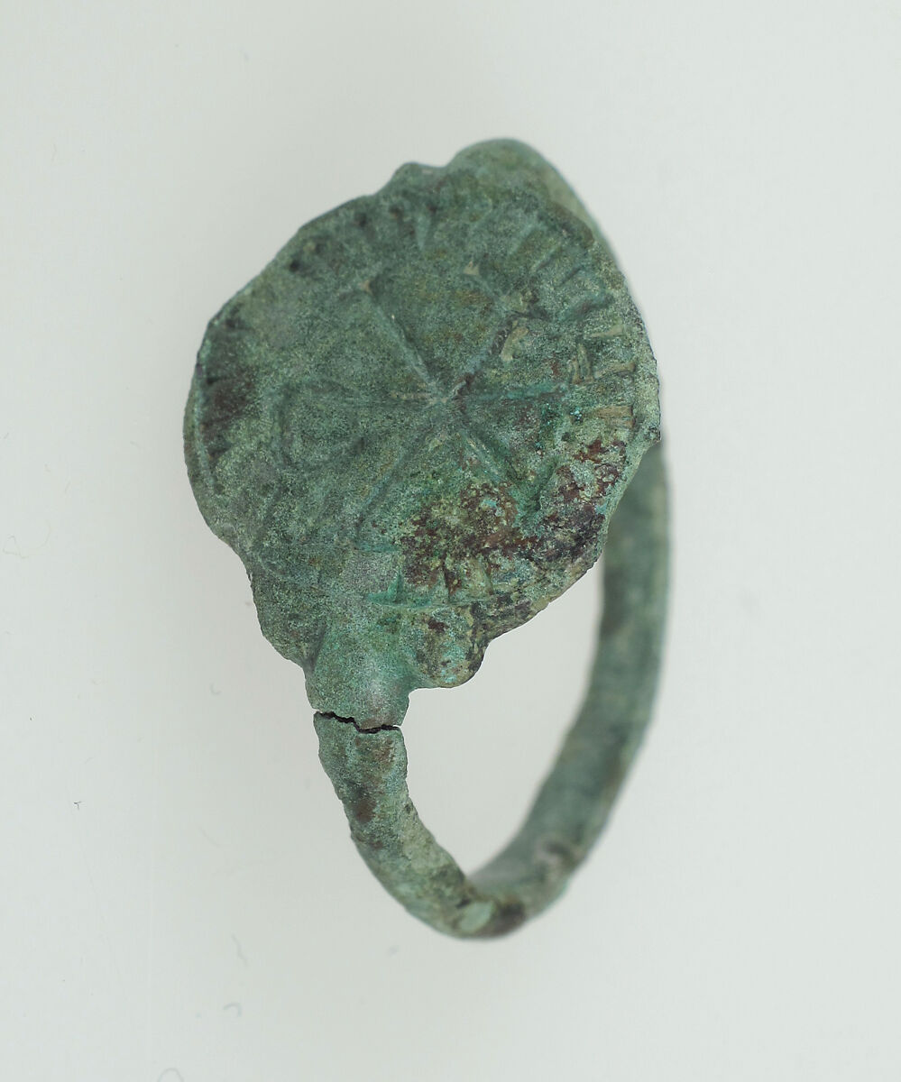Signet Ring, Copper alloy, Frankish