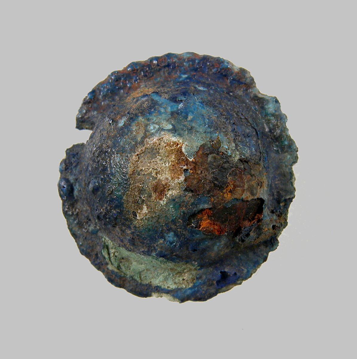Small Hollow Boss, Copper alloy, Frankish