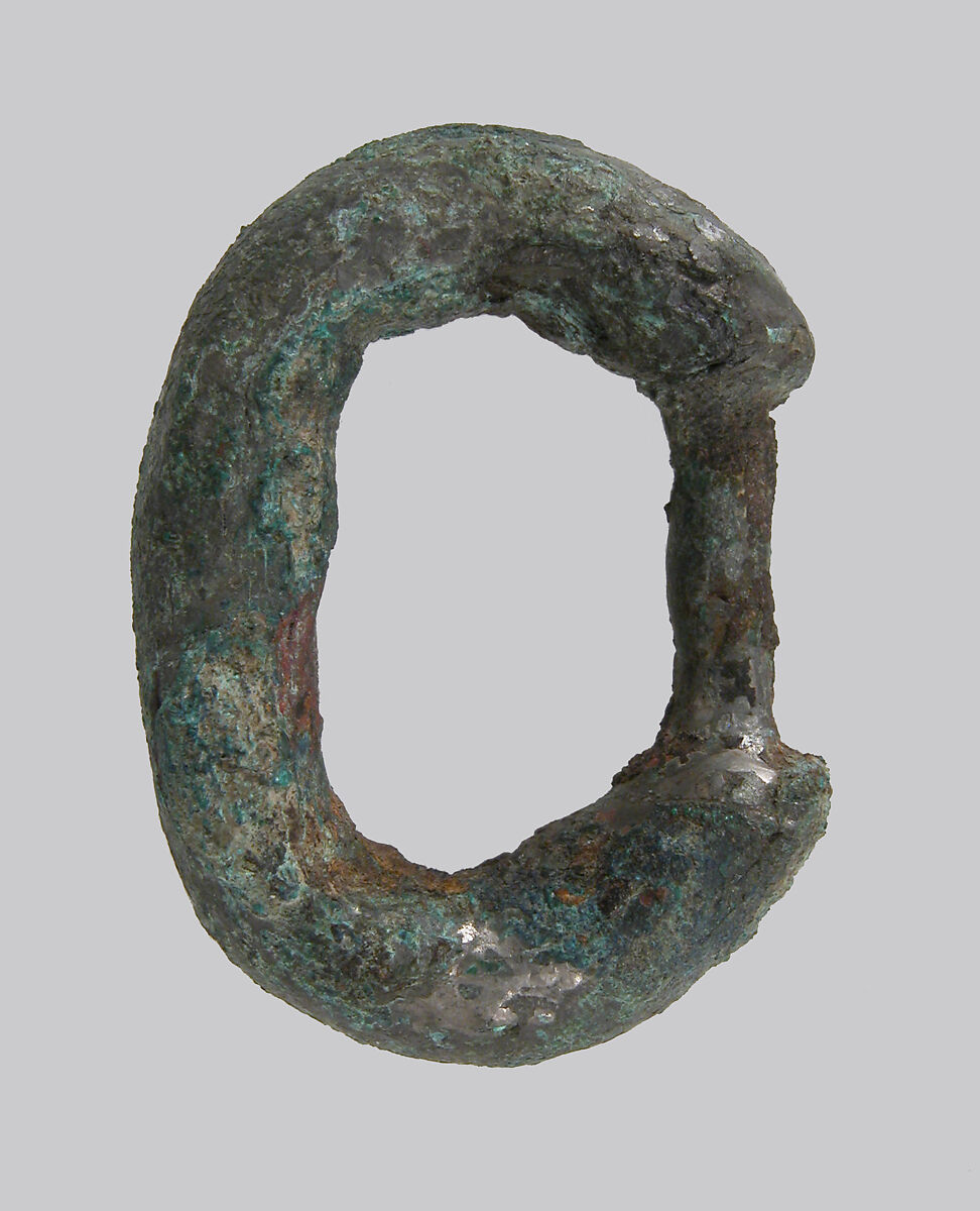 Buckle Loop, Copper alloy, silvered, Frankish 