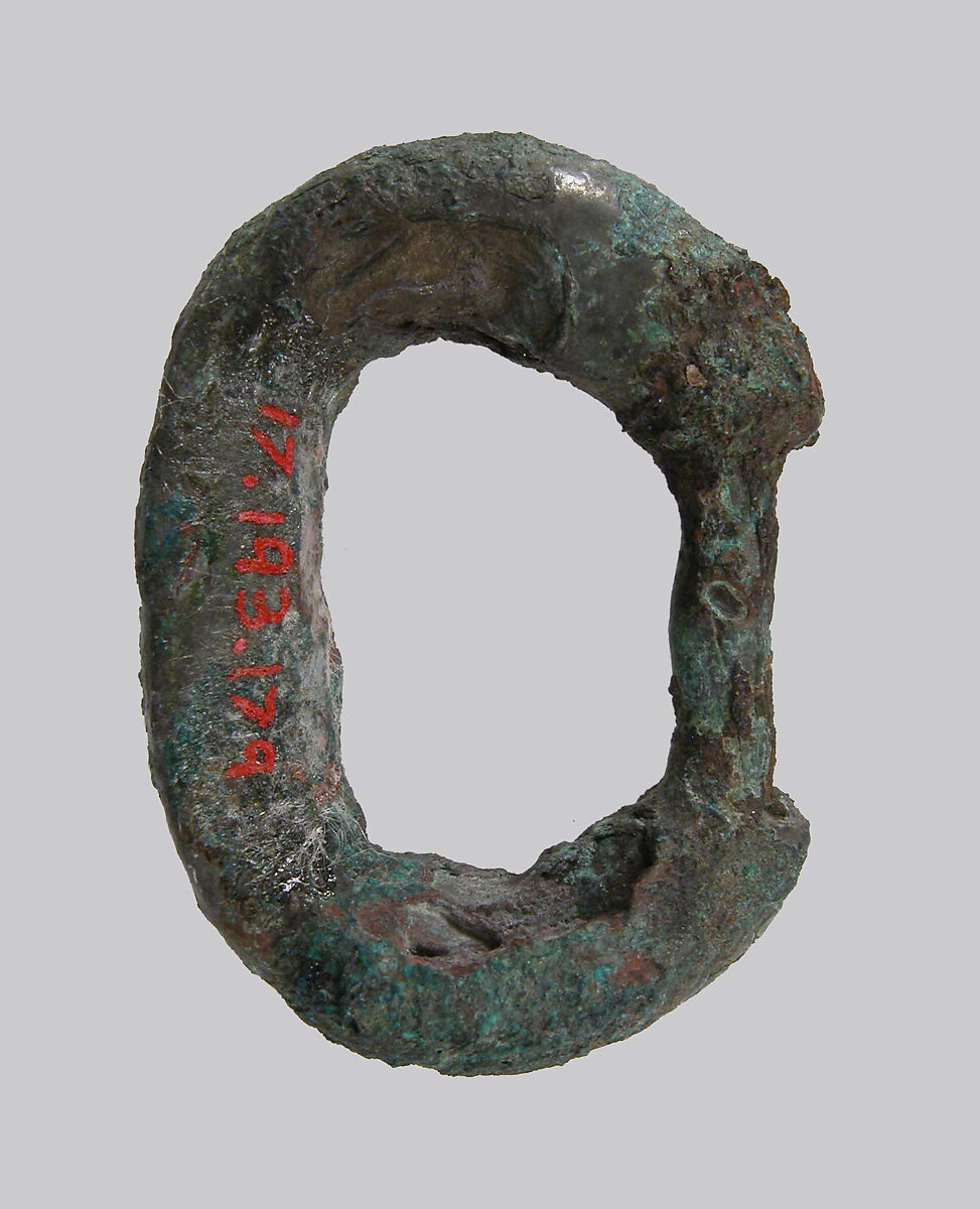 Buckle Loop, Copper alloy, silvered, Frankish