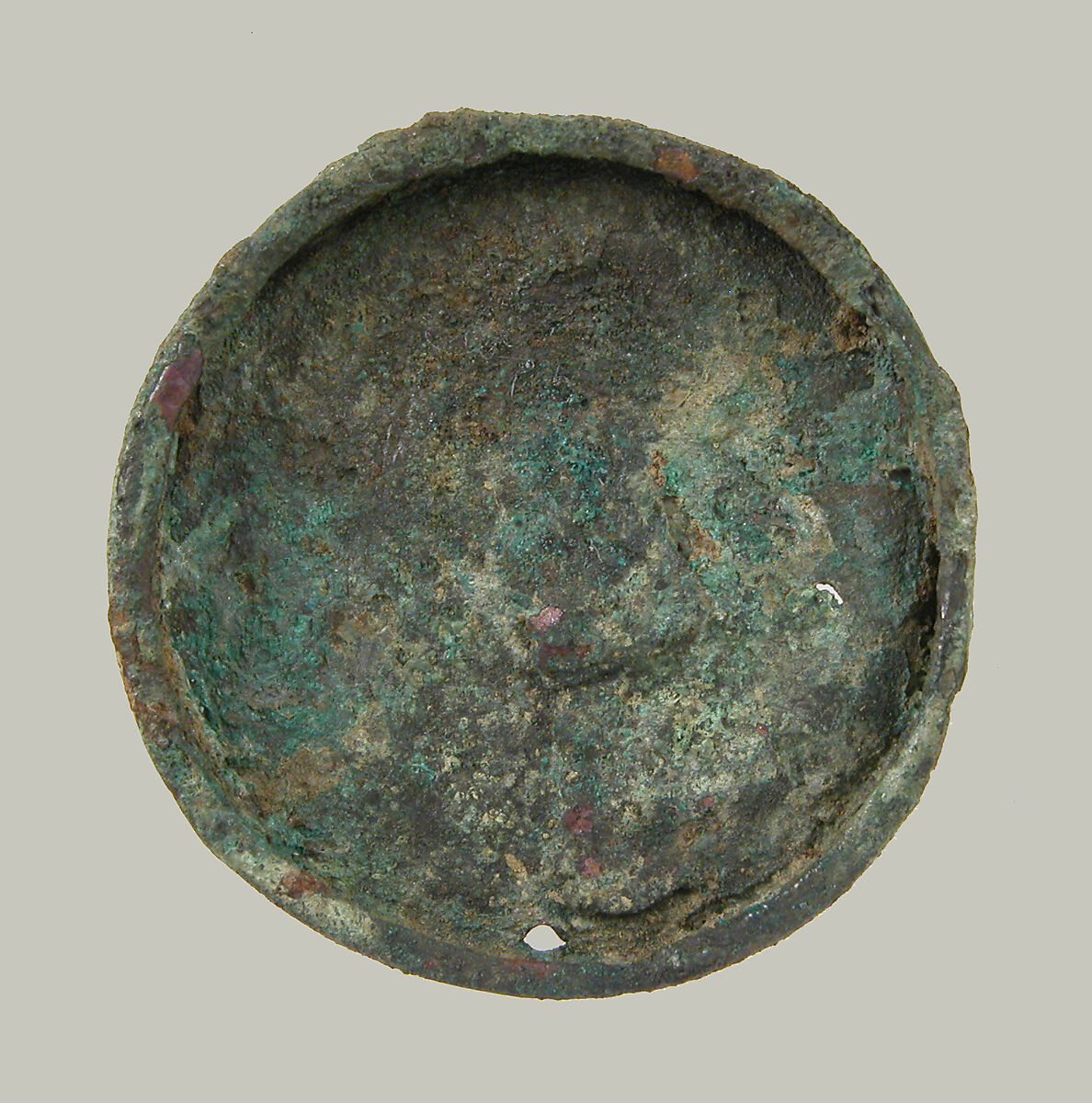 Disk Brooch, Copper alloy, traces of gilding, Frankish