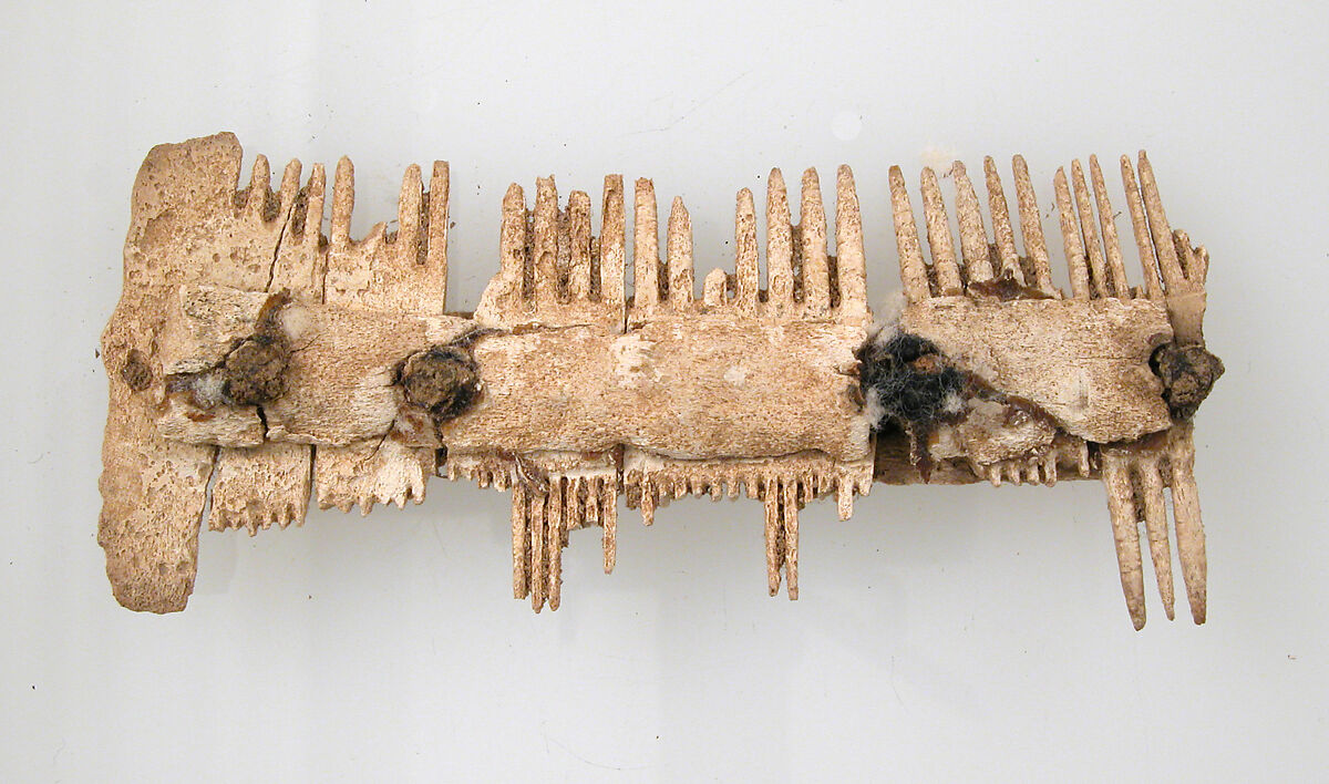 Double-Sided Comb, Bone, iron pins, Frankish