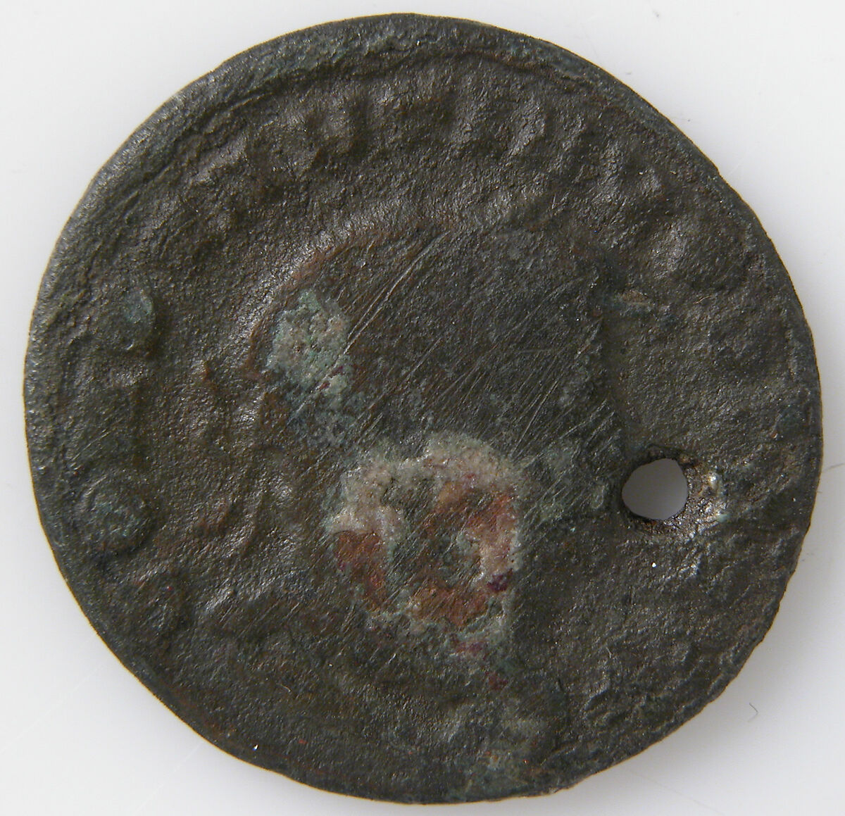 Coin/Pendant, Copper alloy (bronze), Late Roman 