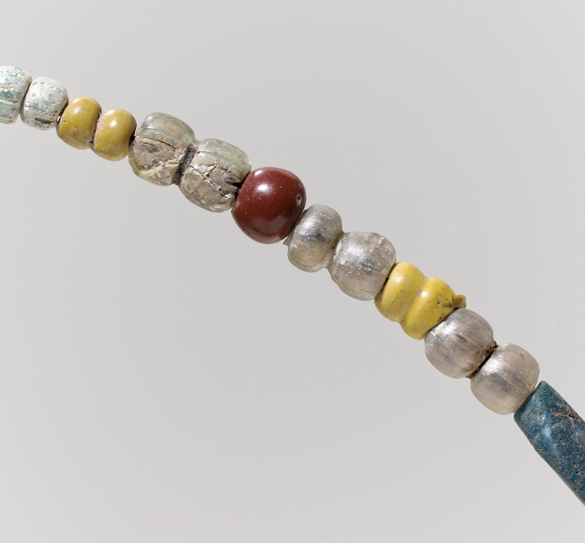 Beaded Necklace, Glass, glazed earthenware (faience), Frankish