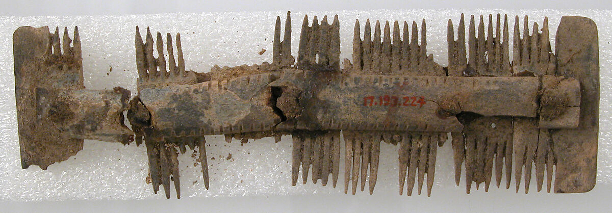 Double-Sided Comb, Bone, iron pins, Frankish 