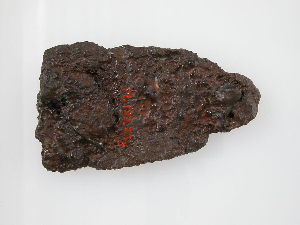 Belt Plate, Iron, silver inlay, brass inlay, Frankish