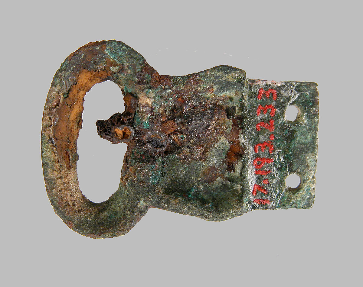 Buckle, Copper alloy, silvered, Frankish