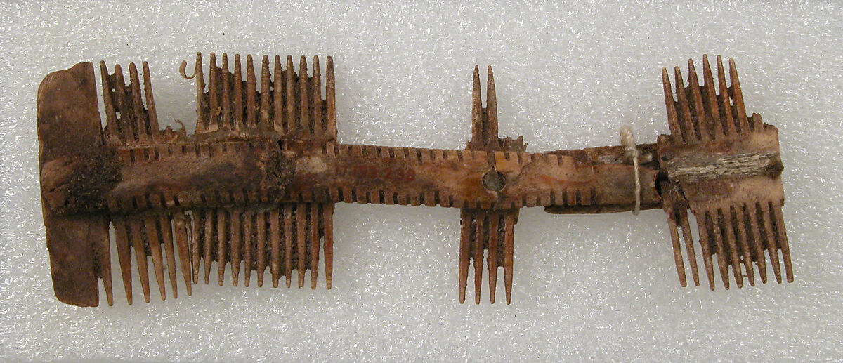 Double-Sided Comb, Bone, iron pins, Frankish 