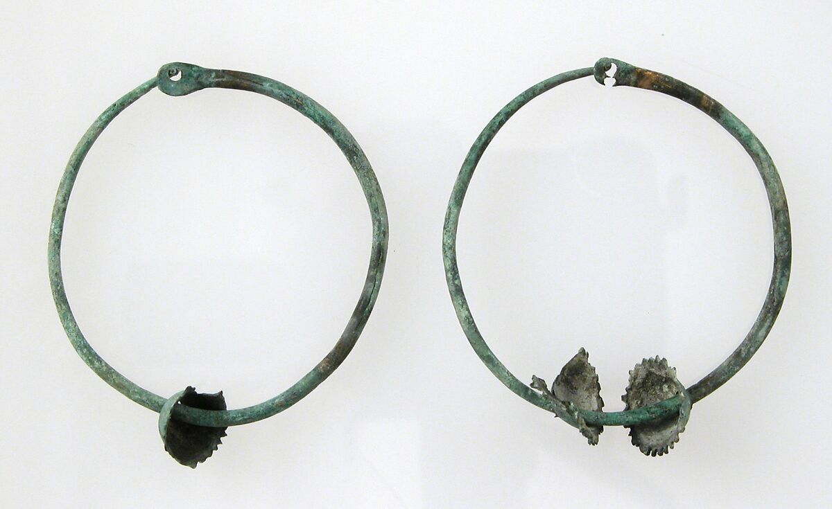 Earring, Copper alloy, Late Roman
