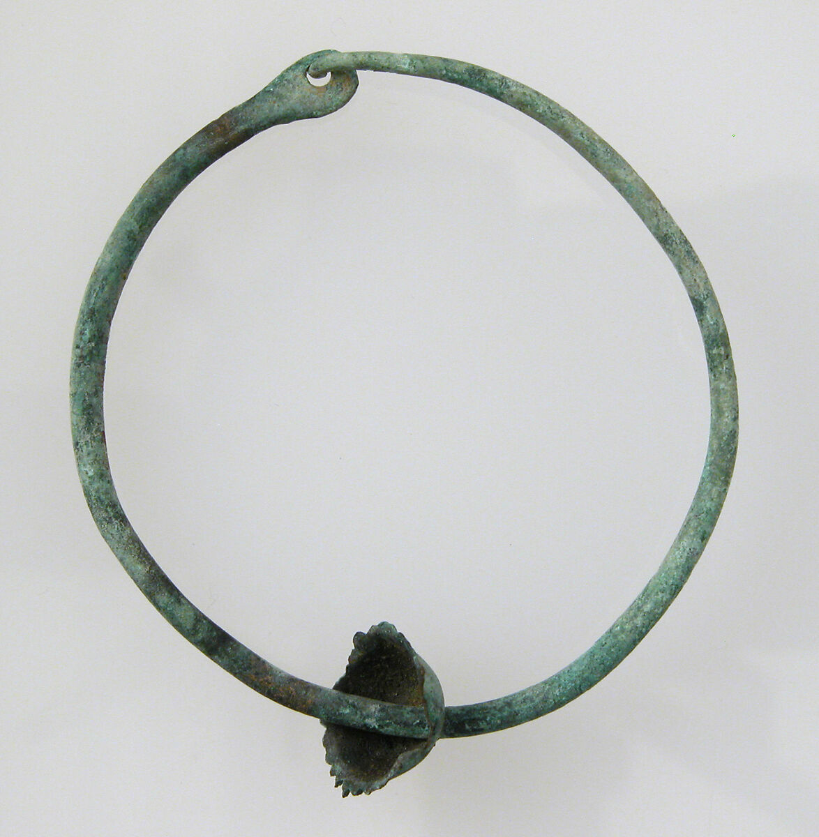 Earring, Copper alloy, Late Roman 