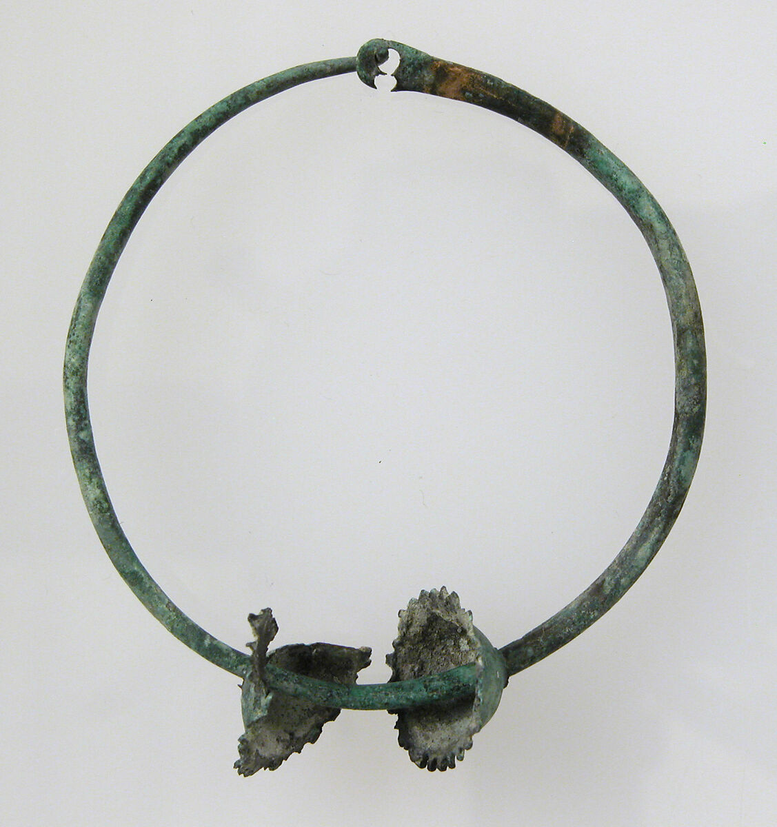 Earring, Copper alloy, Late Roman 