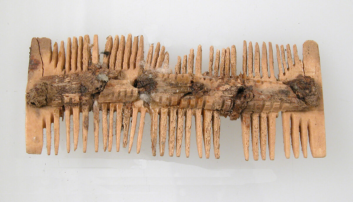 Double-Sided Comb, Bone, iron pins, Frankish