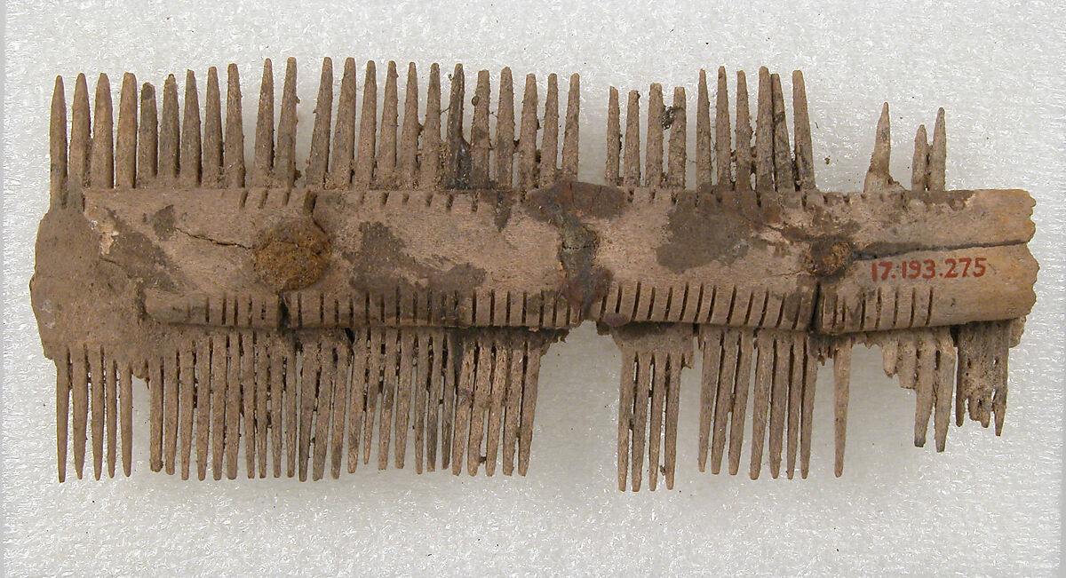 Double-Sided Comb, Bone, iron pins, Frankish 