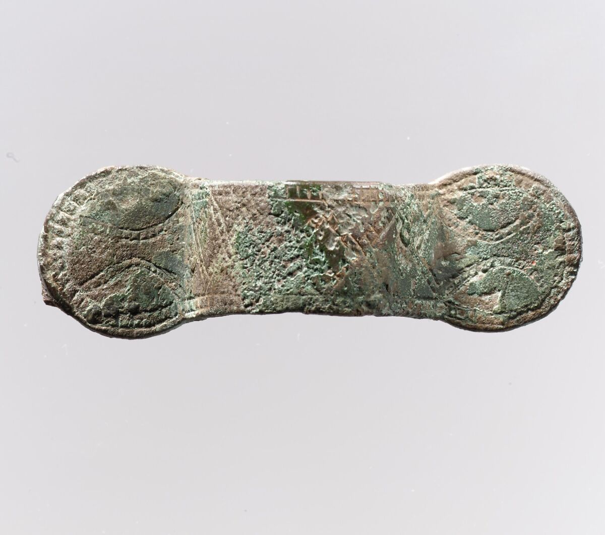 Equal-Arm Brooch, Copper alloy, Frankish 