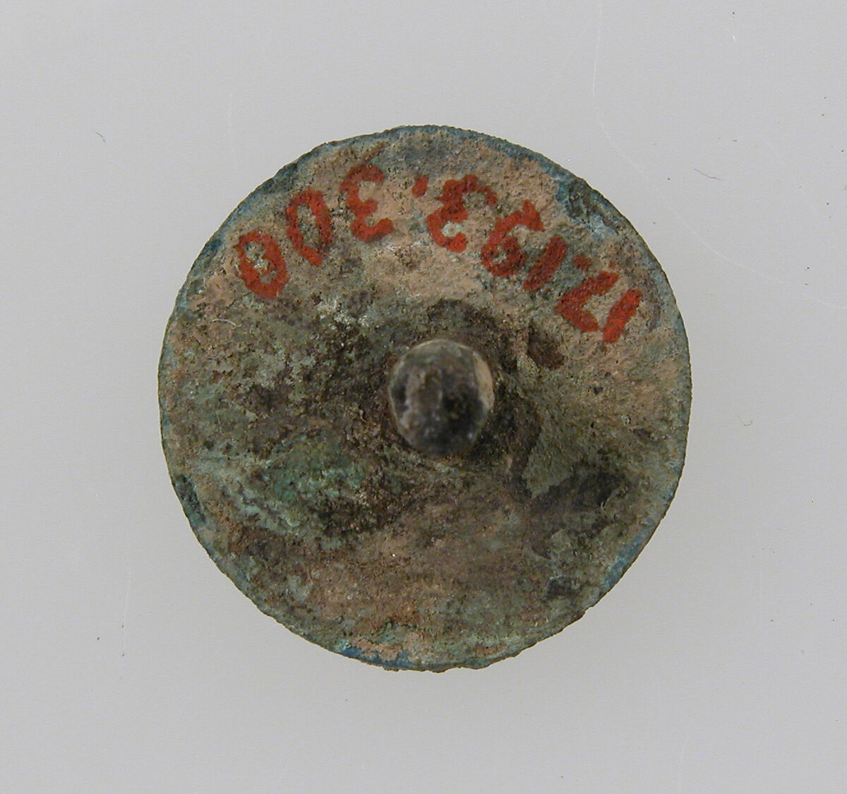 Small Circular Stud, Copper alloy, Frankish