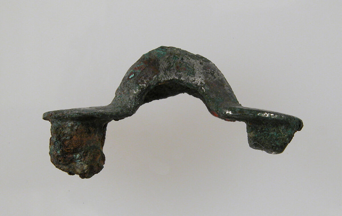 Equal-Arm Brooch, Copper alloy, silvered, Frankish