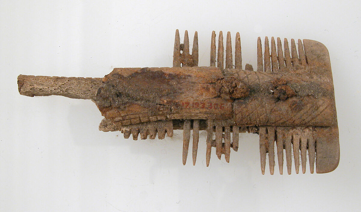 Double-Sided Comb, Bone, iron pins, Frankish 