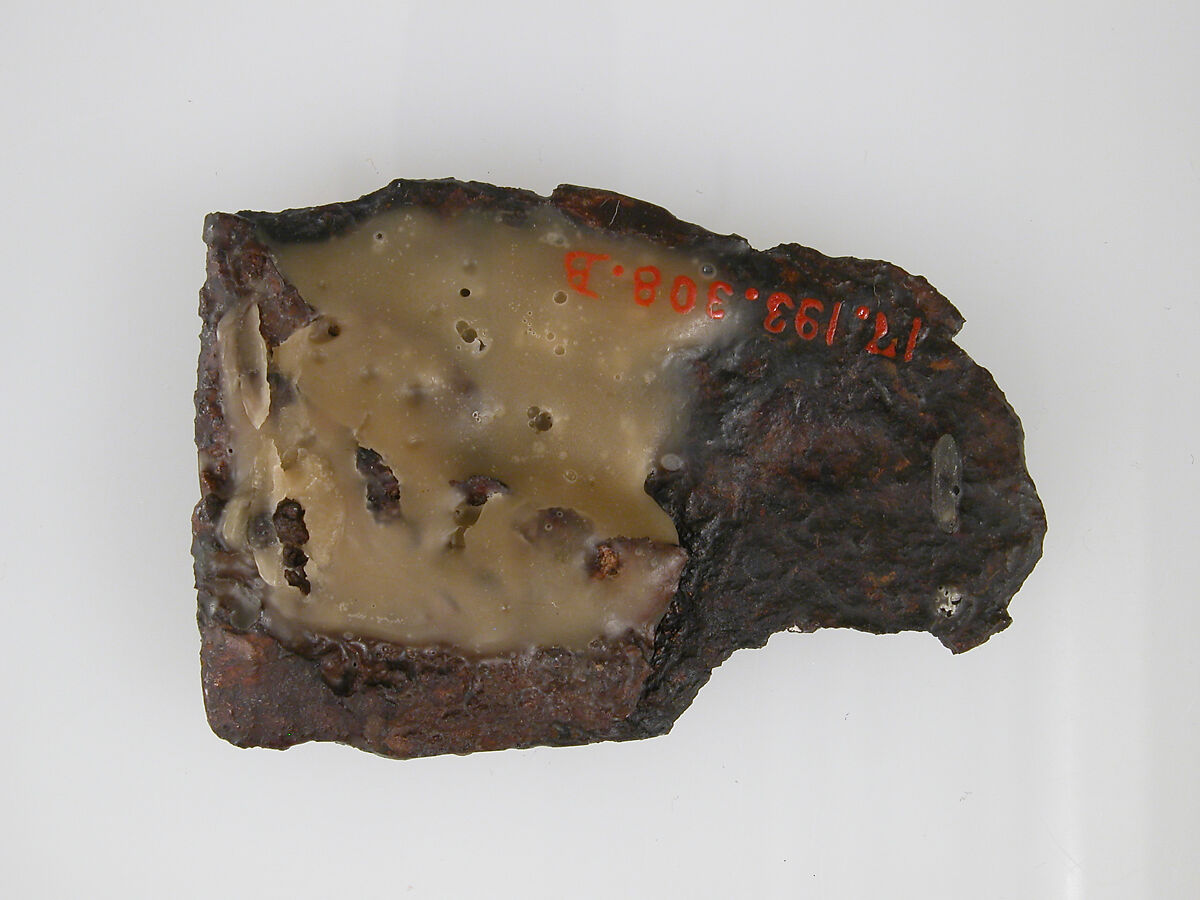 Counter Plate of a Belt Buckle, Iron, silver inlay, Frankish