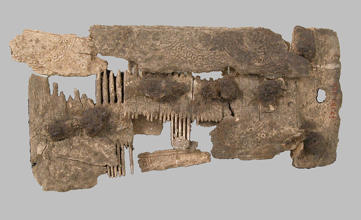 Double-Sided Comb, Bone, iron pins, Frankish 