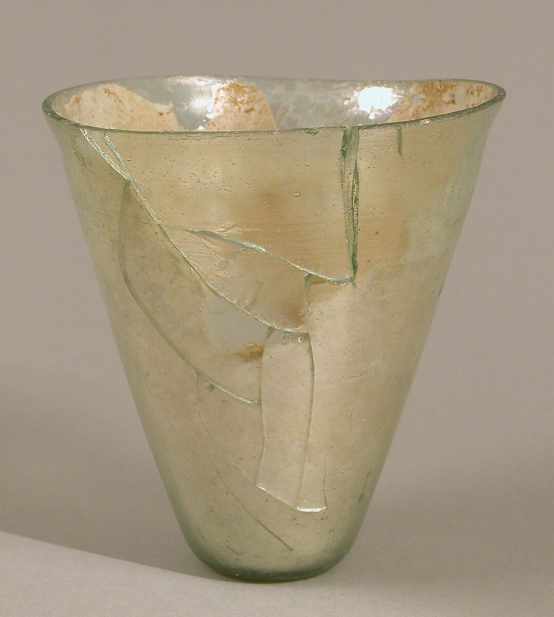 Conical Glass Beaker, Glass, Frankish 