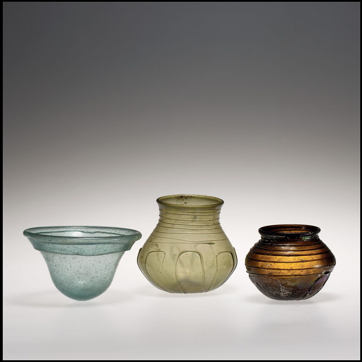 Globular Beaker with Trails, Glass, Anglo-Saxon