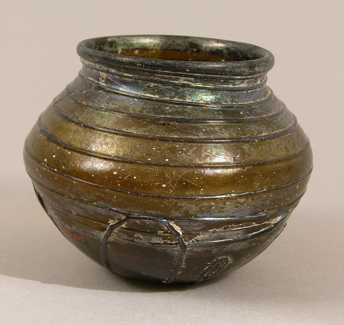 Globular Glass Beaker, Glass, Frankish