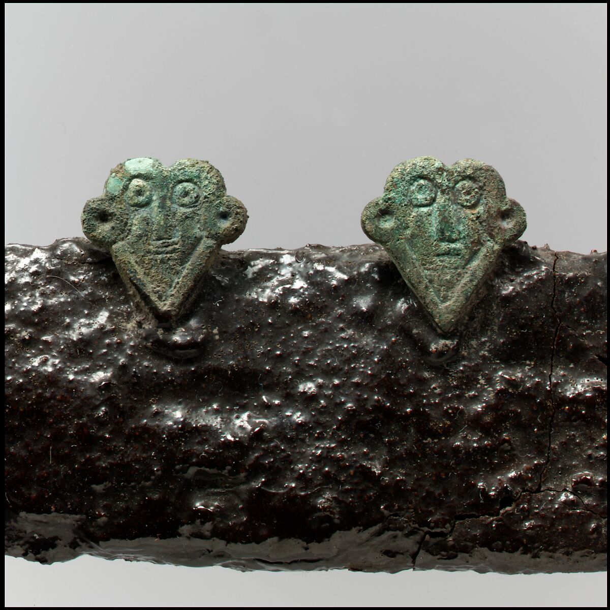 Scramasax (Short Broad Sword), iron, copper alloy fittings, Frankish