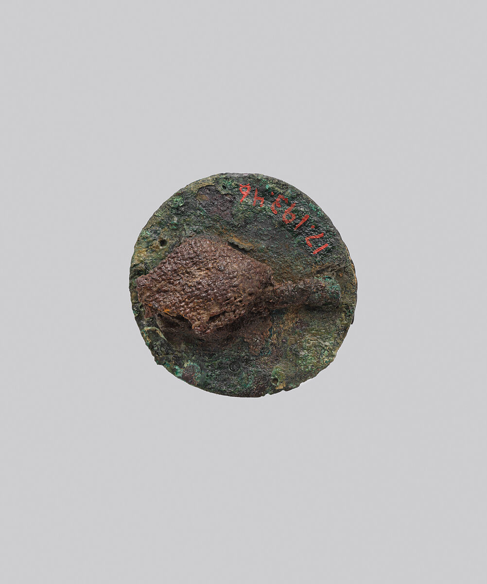 Gold Disk Brooch, Gilded silver over bronze, with iron pin, Frankish