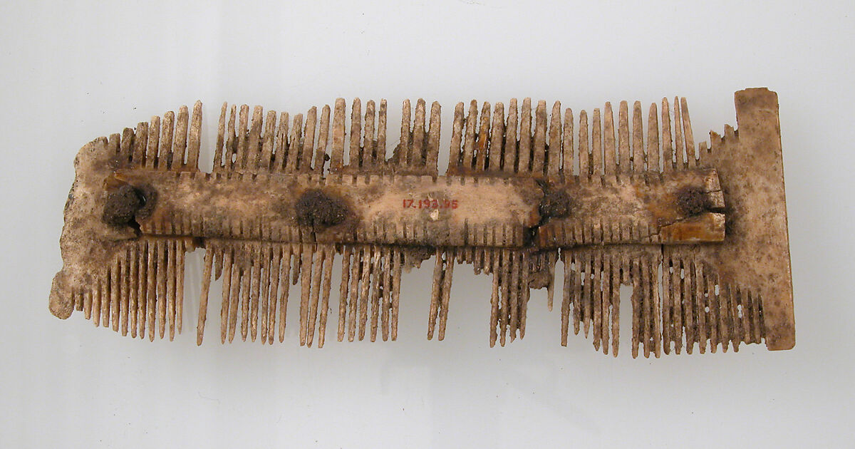 Double-Sided Comb, Bone, iron pins, Frankish 