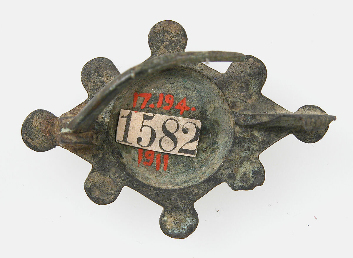 Brooch, Champlevé enamel, bronze, Roman